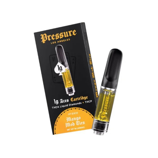 Pressure Liquid Diamonds THC-A + THC-P Cartridges - 1000mg Mango Mob Ties (H)