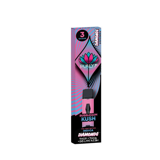 Purlyf Diamonds Blend Vaporizer - 3000mg Bubblegum