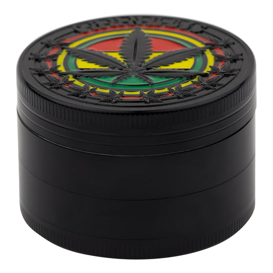 Rasta Leaf Grinder - 52mm Black
