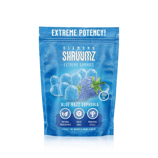 Shruumz Extreme Magical Mushroom Blue Razz Gummies