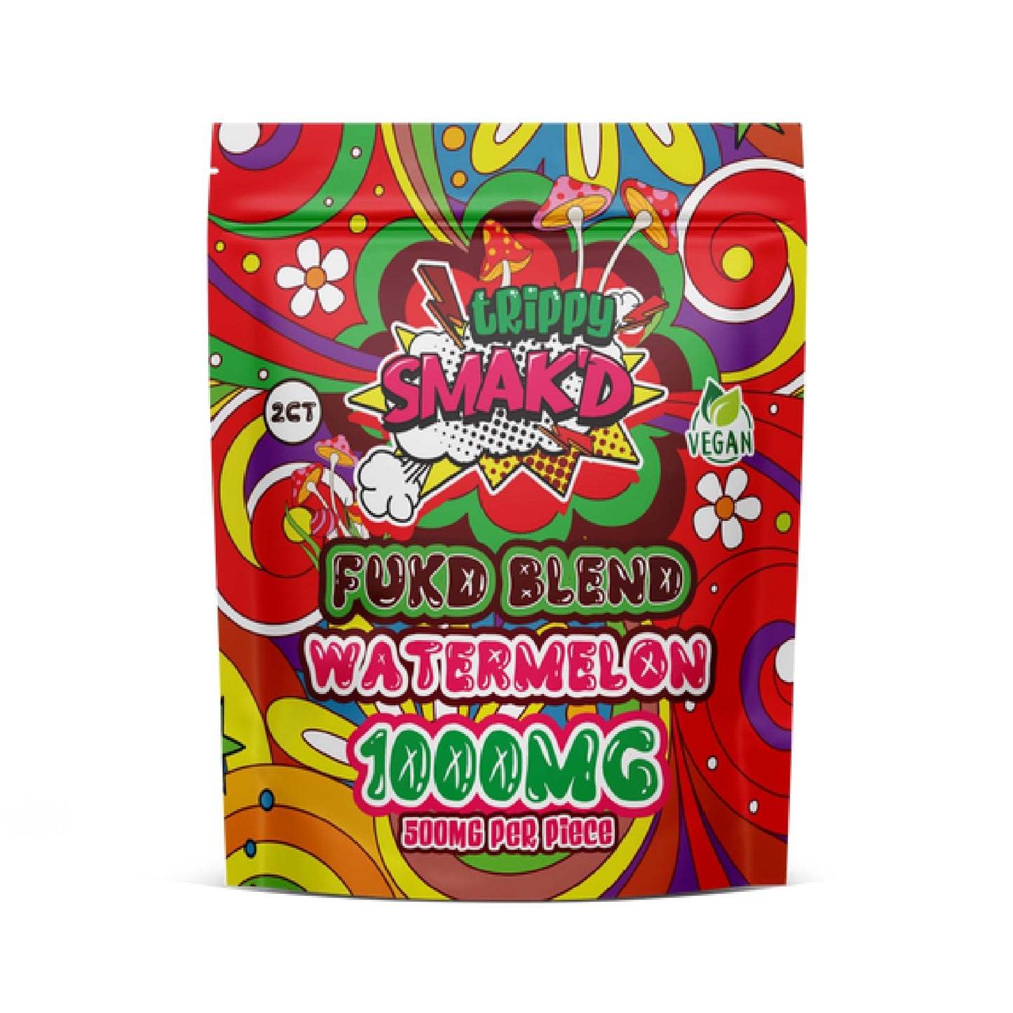 Smakd Magic Mushroom Fukd blend Gummies - 1000mg Watermelon / 1 Pack