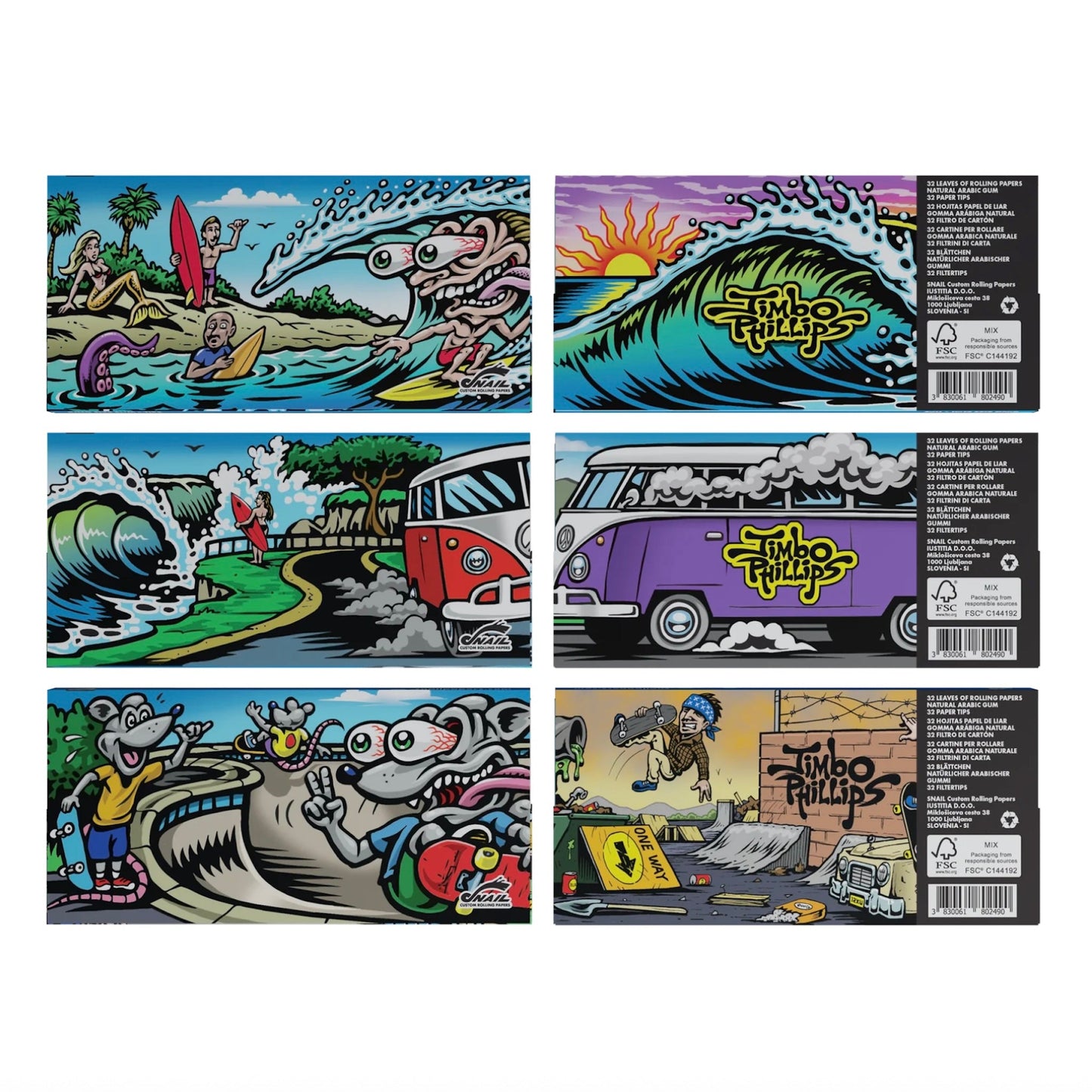 Snail Jimbo Philips King Size Rolling Papers + Tips