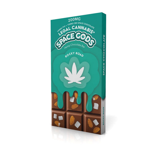 Space Gods Delta 9 + CBD Chocolate Bar Rocky Road