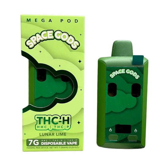 Space Gods Mega Pod THC-H + HHC + THC-P Vaporizer - 7000mg Lunar Lime
