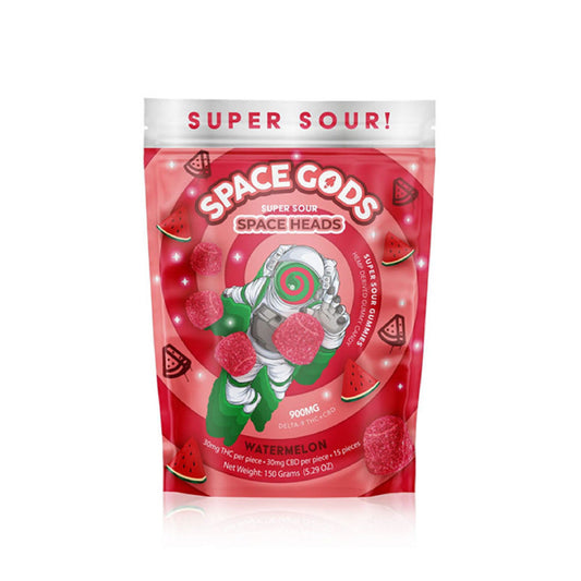 Space Heads THC + CBD Sour Gummies - 900mg Watermelon / 1 Pack