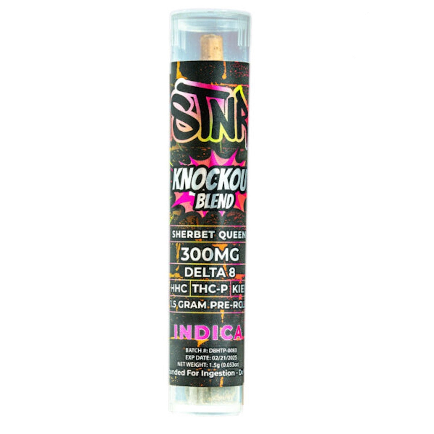 STNR Knock Out Blend Pre-roll - 300mg Sherbet Queen