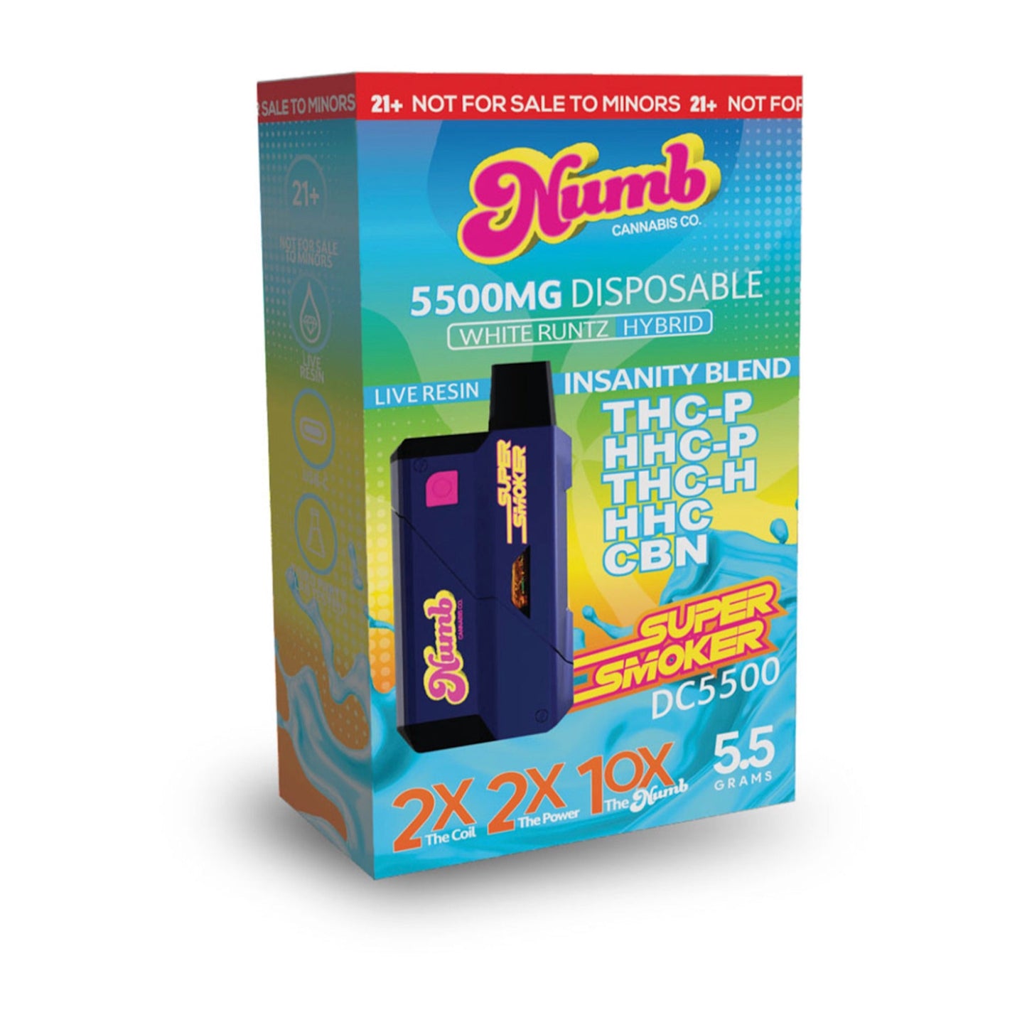 Super Smoker Shroom White Runtz Vaporizer - 5.5g
