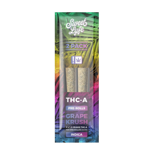 Sweet Lyfe THC-A Pre-Rolls - 3000mg Grape Krush (I)