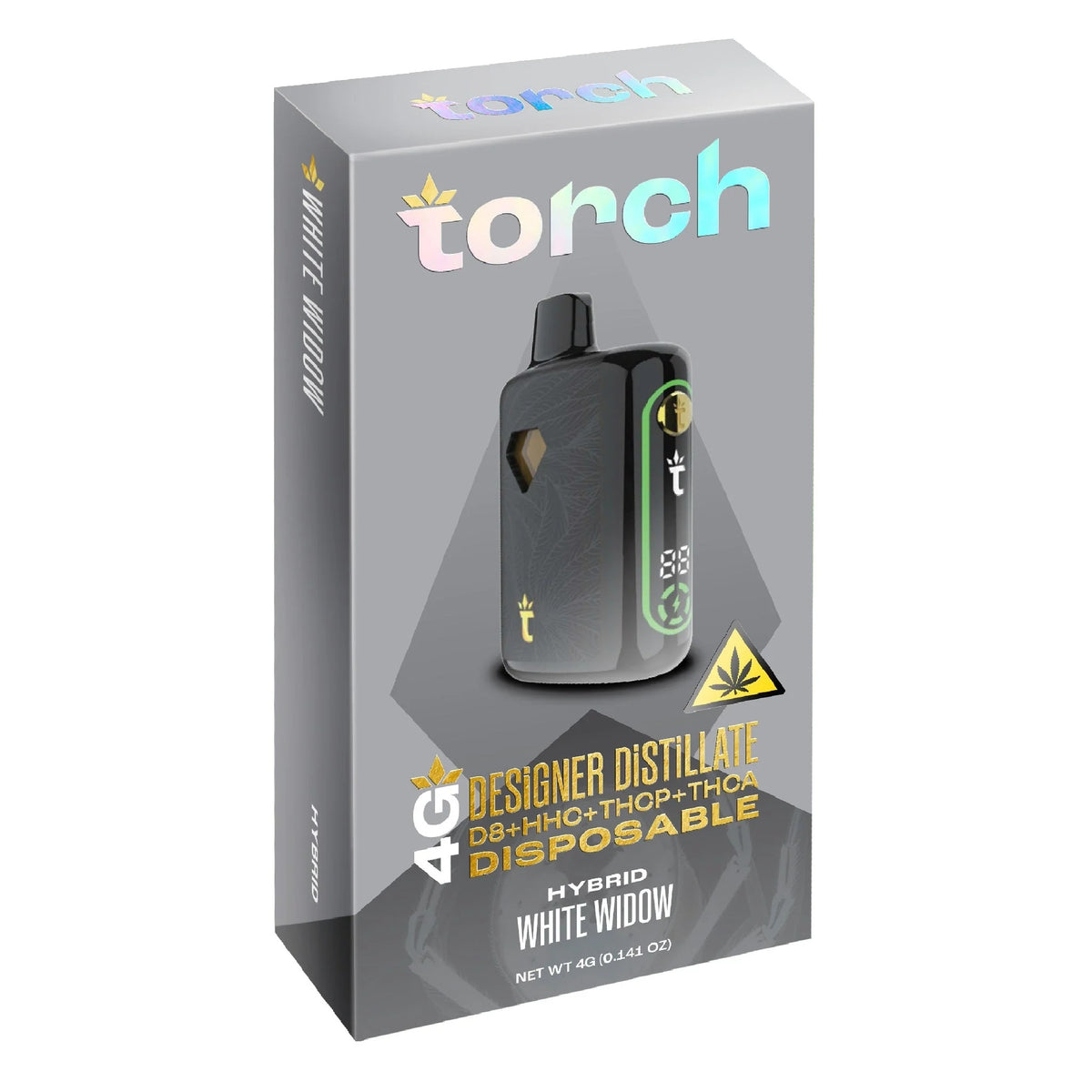 Torch Designer Distillate THC Device - 4000mg White Widow (H)