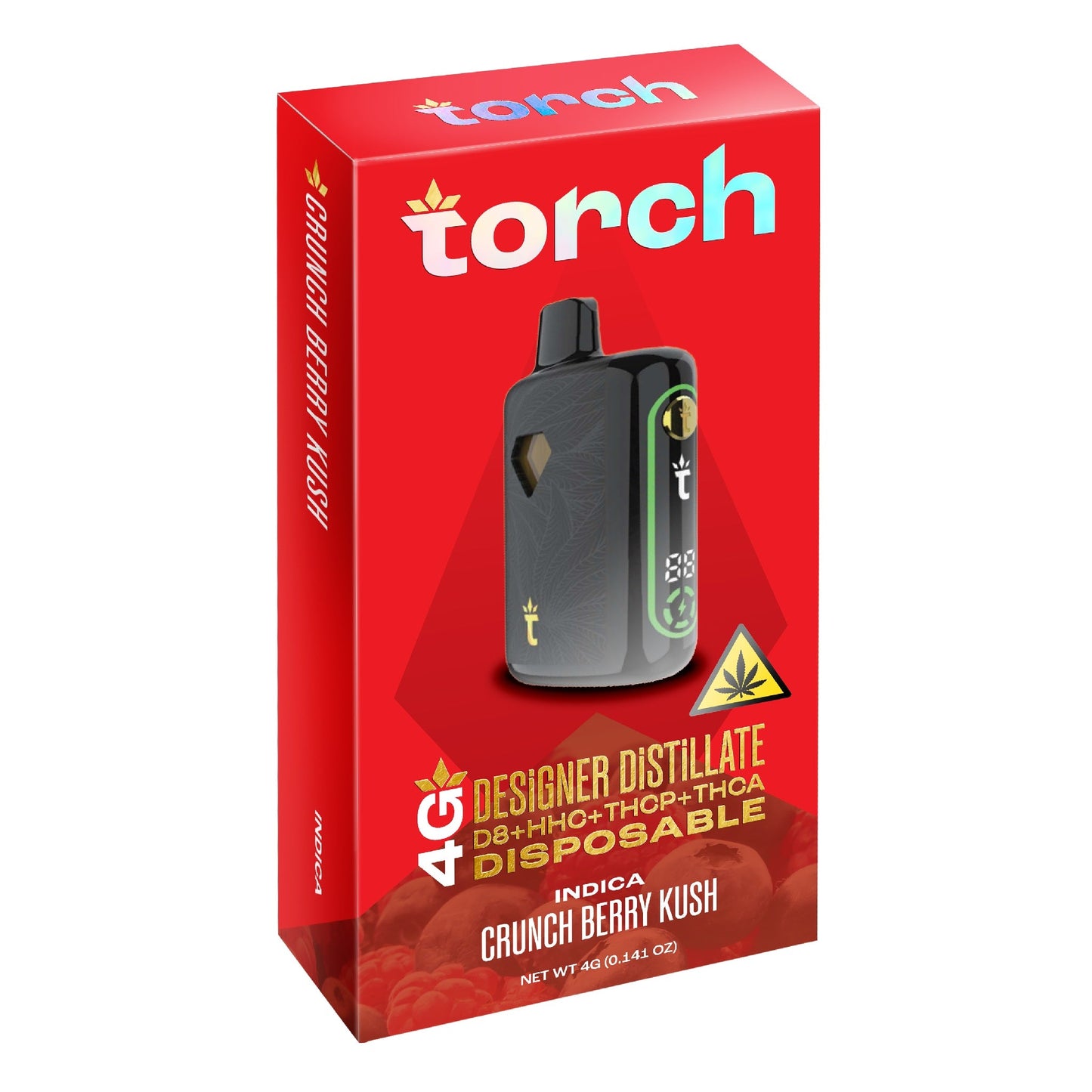 Torch Designer Distillate THC Vaporizer - 4000mg Crunch Berry Kush (I)