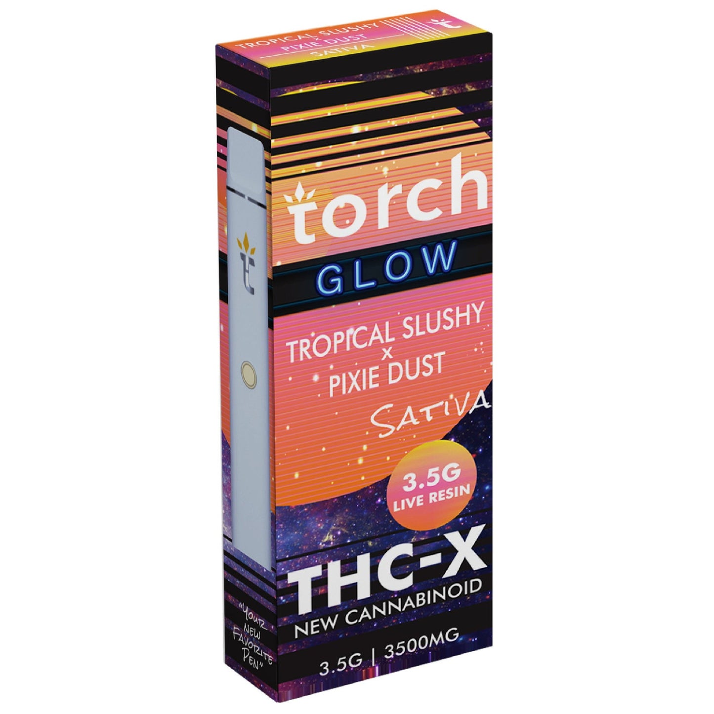 Torch Glow THC-X Vaporizer - 3500mg Tropical Slushy x Pixie Dust