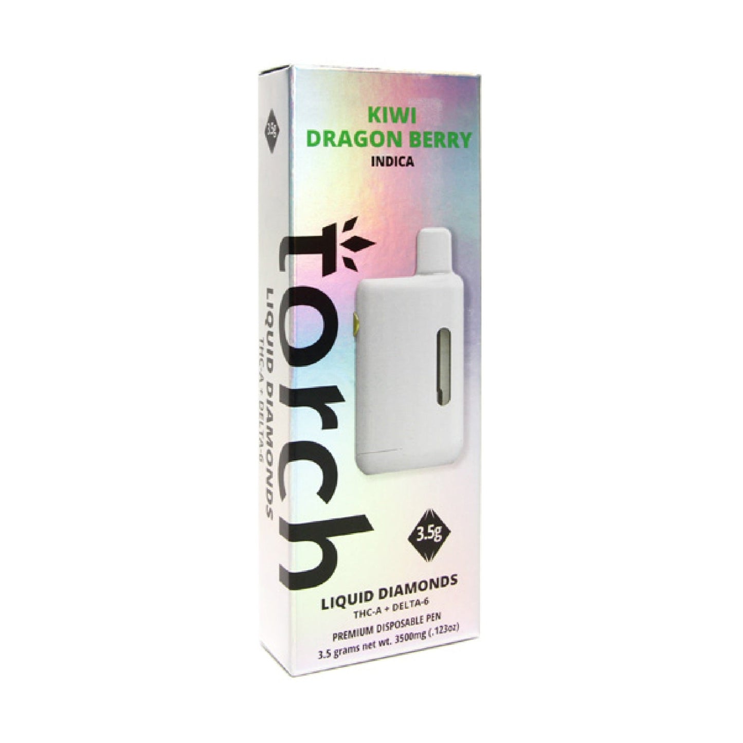 Torch Liquid Diamonds THC-A + Delta 6 Vaporizer - 3500mg Kiwi Dragon Berry