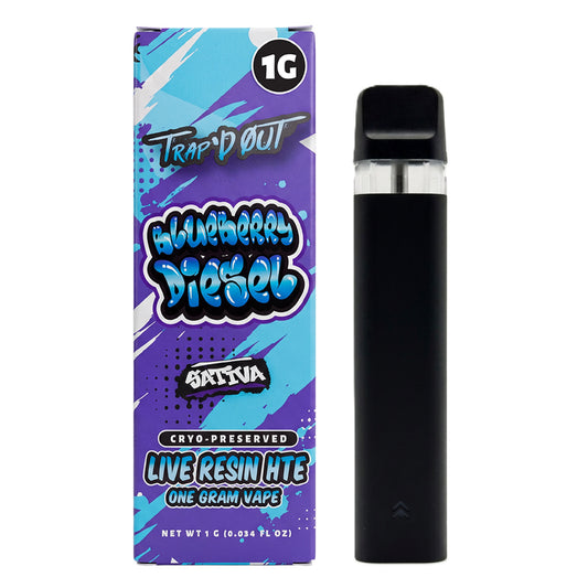 Trap'd Out Live Resin HTE Cryo Preserved Device - 1000mg Blueberry Diesel