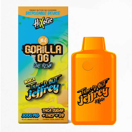 Trapd Out Jeffrey THC-A Vaporizer - 3000mg Gorilla OG (H)
