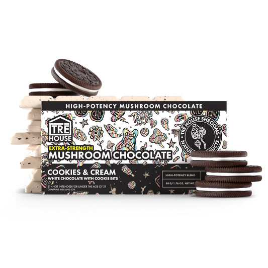 Tre House Extra Strength Magic Mushroom Chocolate Bar Cookies & Cream