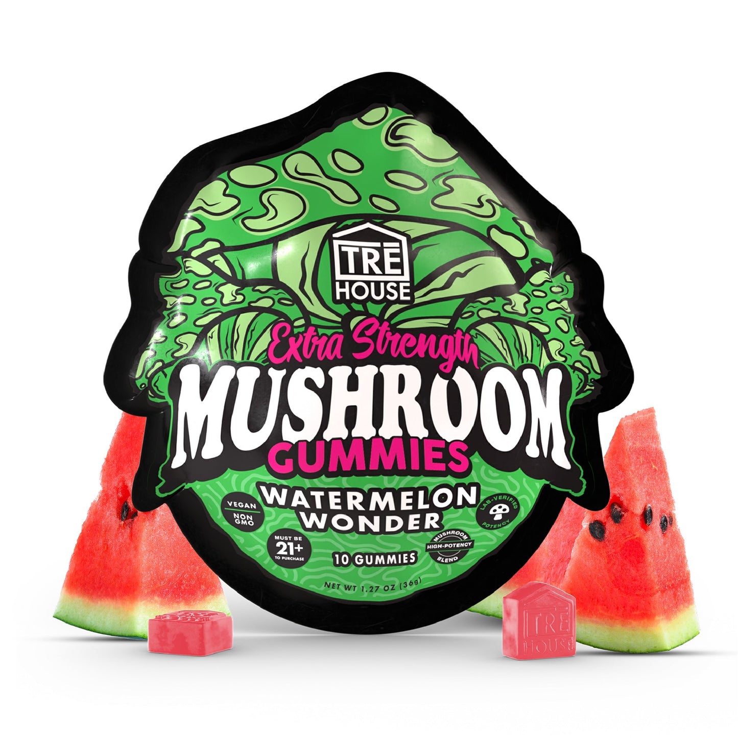Tre House Extra Strength Magic Mushroom Gummies Watermelon Wonder