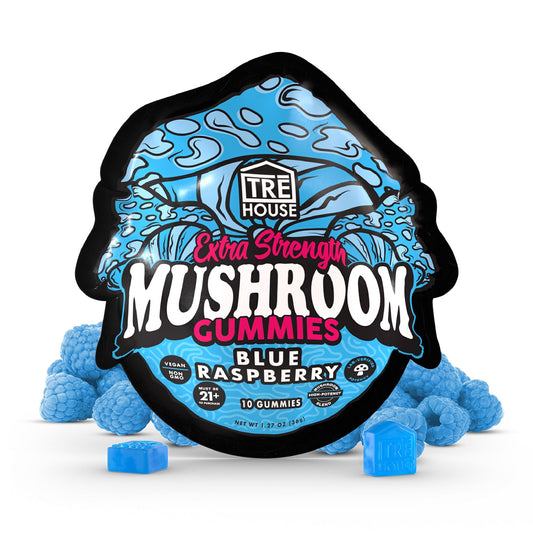 Tre House Extra Strength Magic Mushroom Gummies Blue Raspberry