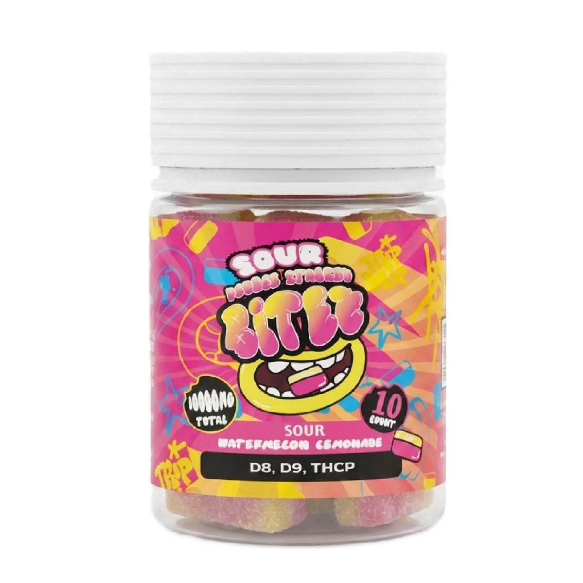 Trip Drip Sour Double Stacked Bites - 10,000mg (10ct) Sour Watermelon Lemonade