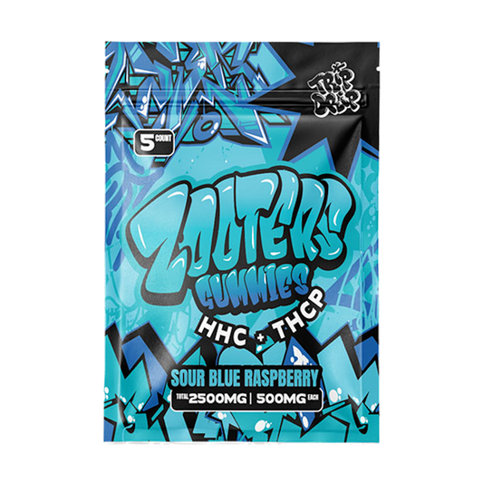 Trip Drip Zooters HHC + THC-P Gummies - 2500mg (5ct) Sour Blue Raspberry