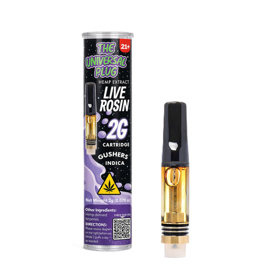 Universal Plug THC Live Rosin Cartridge - 2000mg Gushers