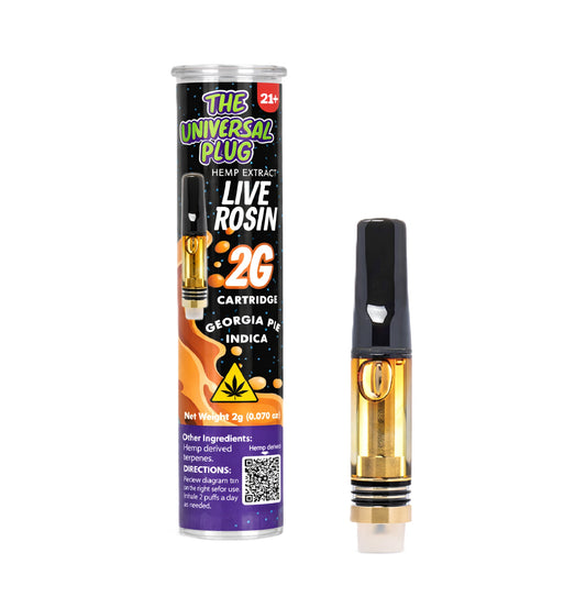 Universal Plug THC Live Rosin Cartridge - 2000mg Georgia Pie