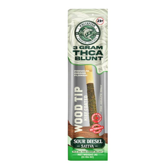 White Fish Wood Tip THC-A Blunt - 3g Sour Diesel (S)