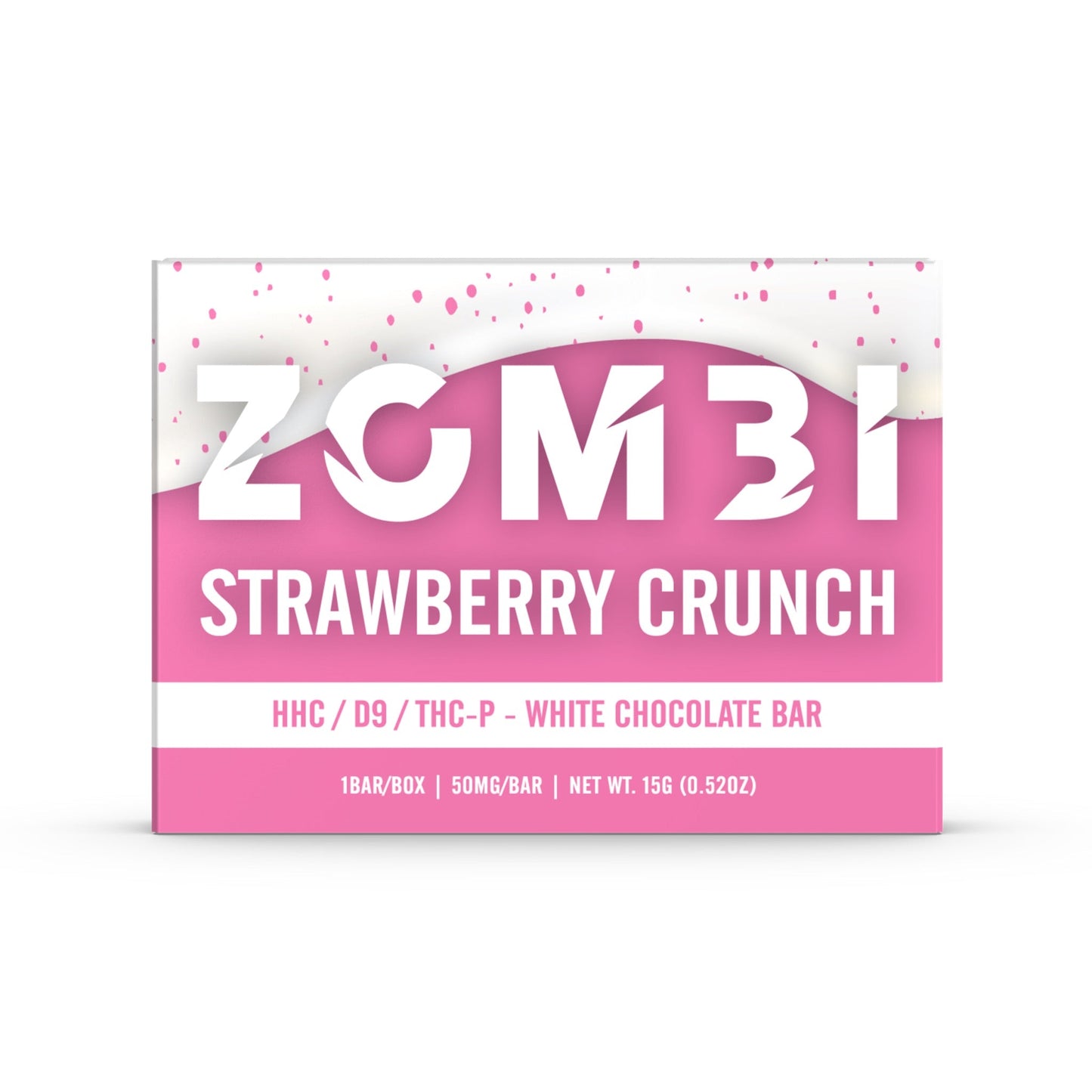 Zombi HHC/D9/THC-P Mini Chocolate Bar - 50mg Strawberry Crunch