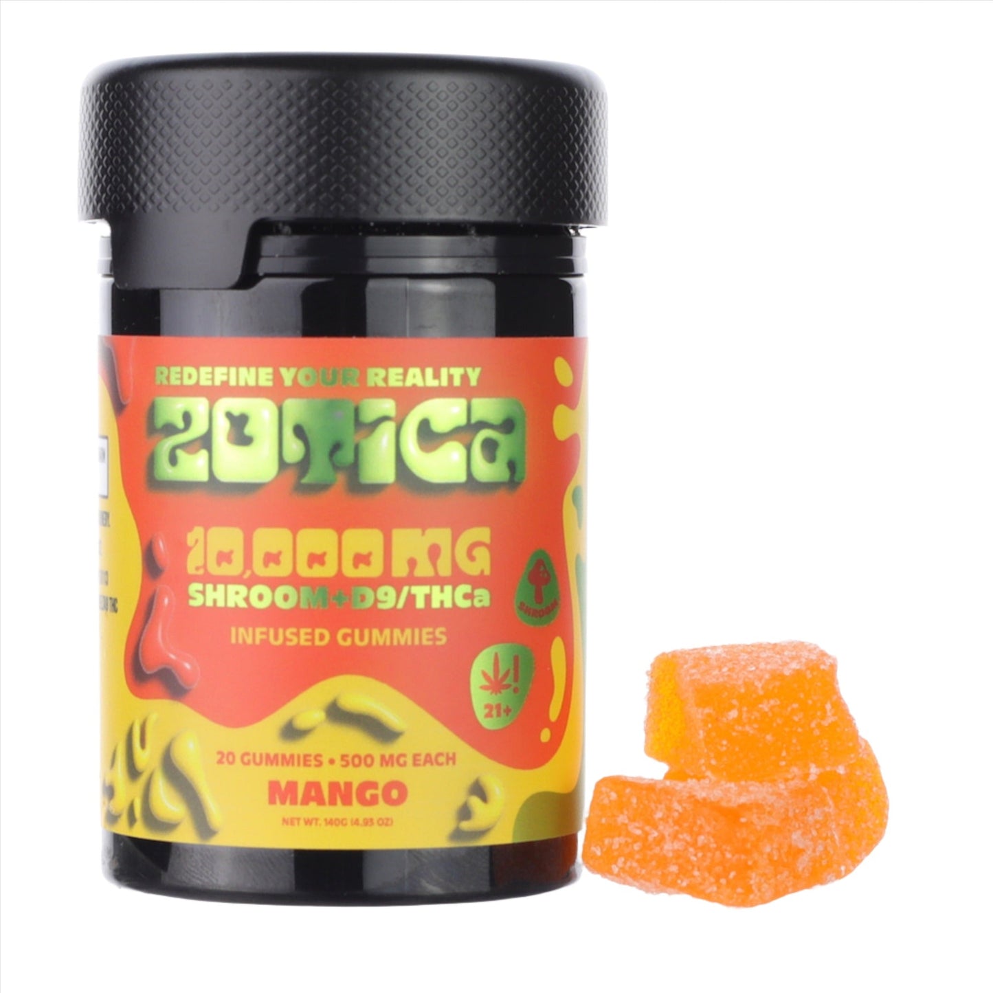Zotica Mushroom + THC-A Blend Gummies - 10,000mg