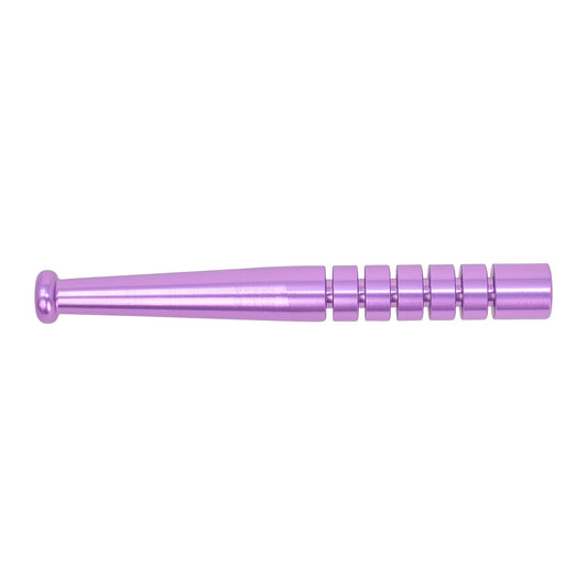 Purple metal oney little pipe one hitter smoking device with baseball bat design textured ridges