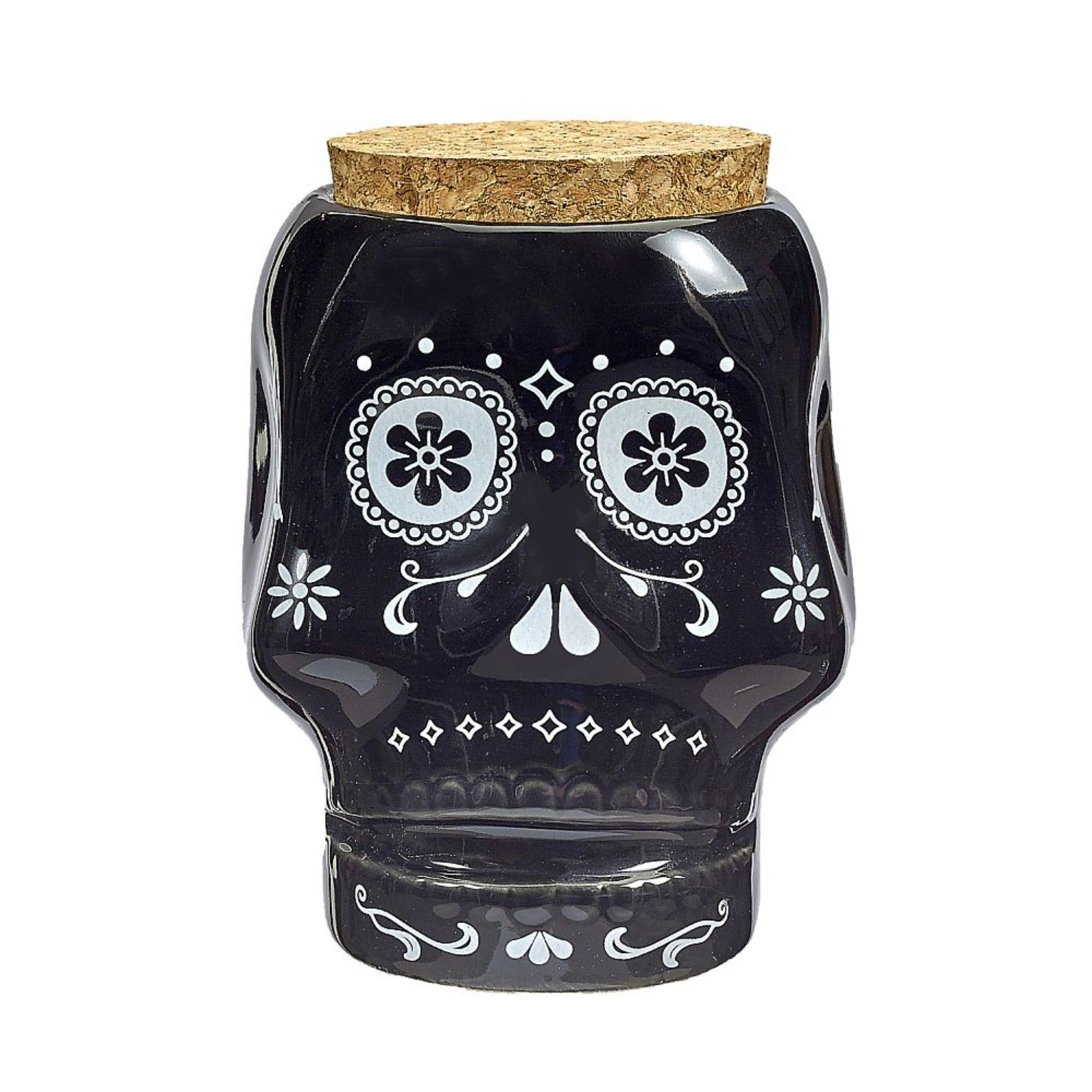 Black Skull Stash Jar - 4in - Everything 420