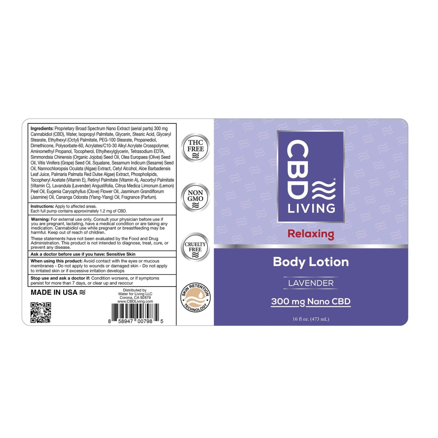 CBD Living Body Lotion - 300mg
