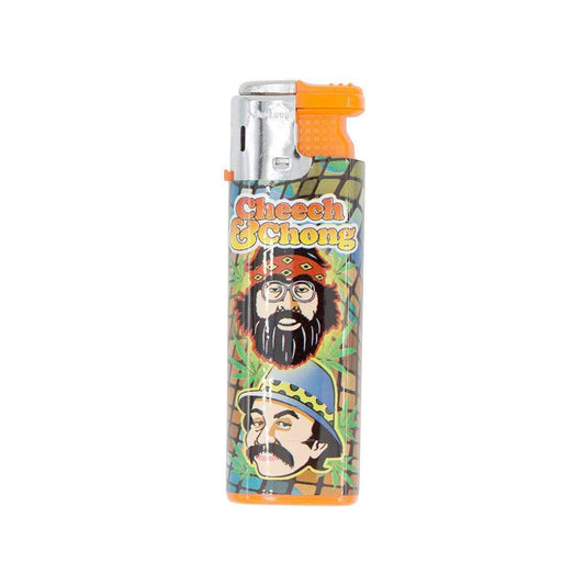 2 packs lighter torch smoking accessory with Cheech n Chong faces design classic lighter shape
