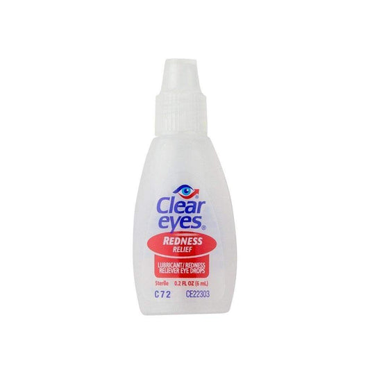 Clear Eyes Eye drops to bring relief to minor eye irritation and dryness with eye design easy-to-use shape