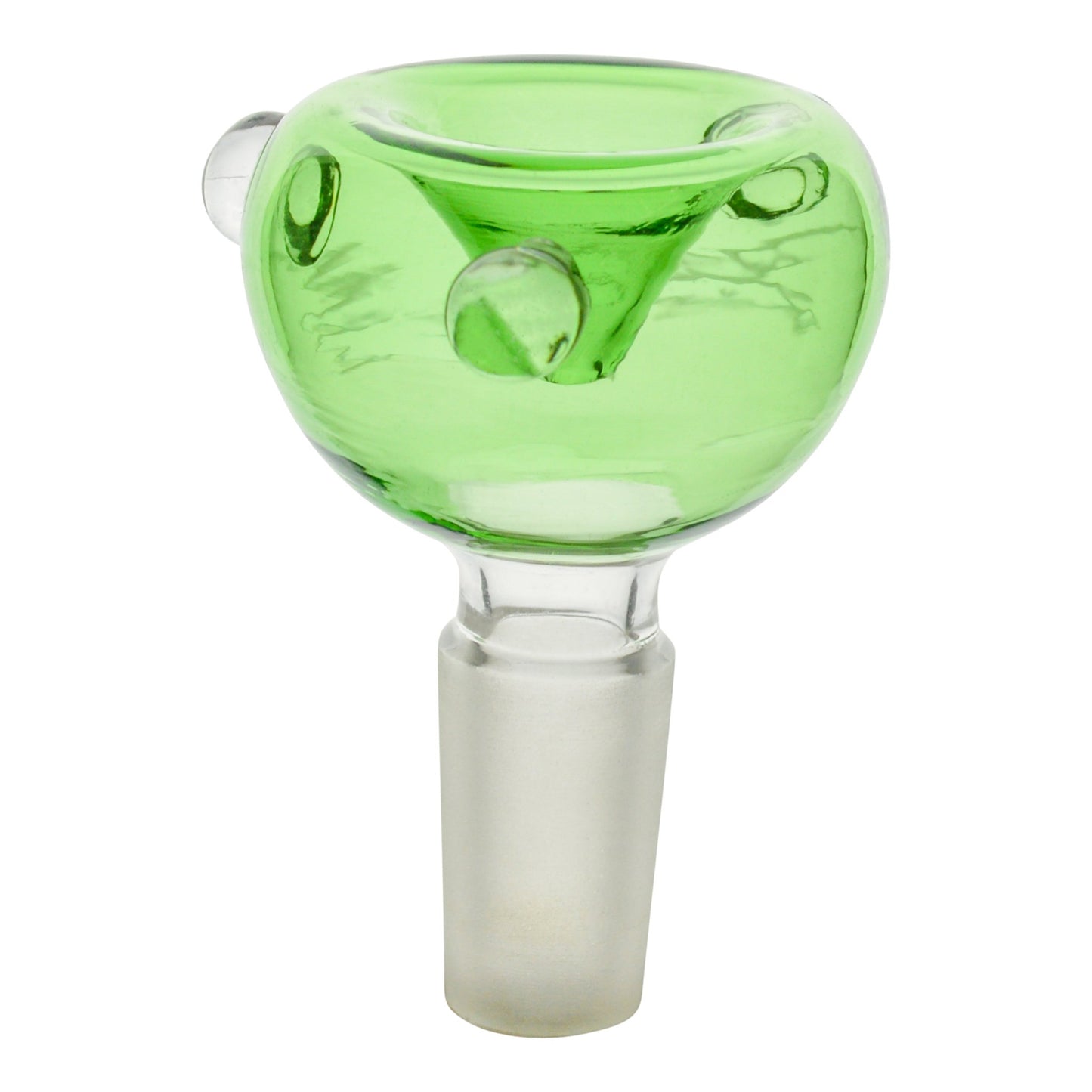 Colored Dot Bowl - 14mm Male Green