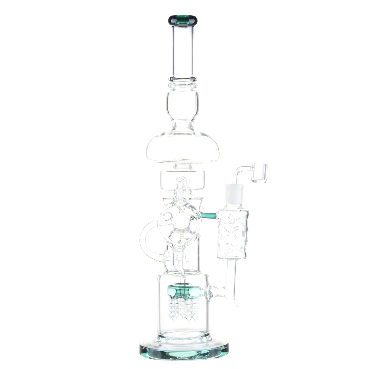 Cylindrical Funnel Perc Bong - 19in