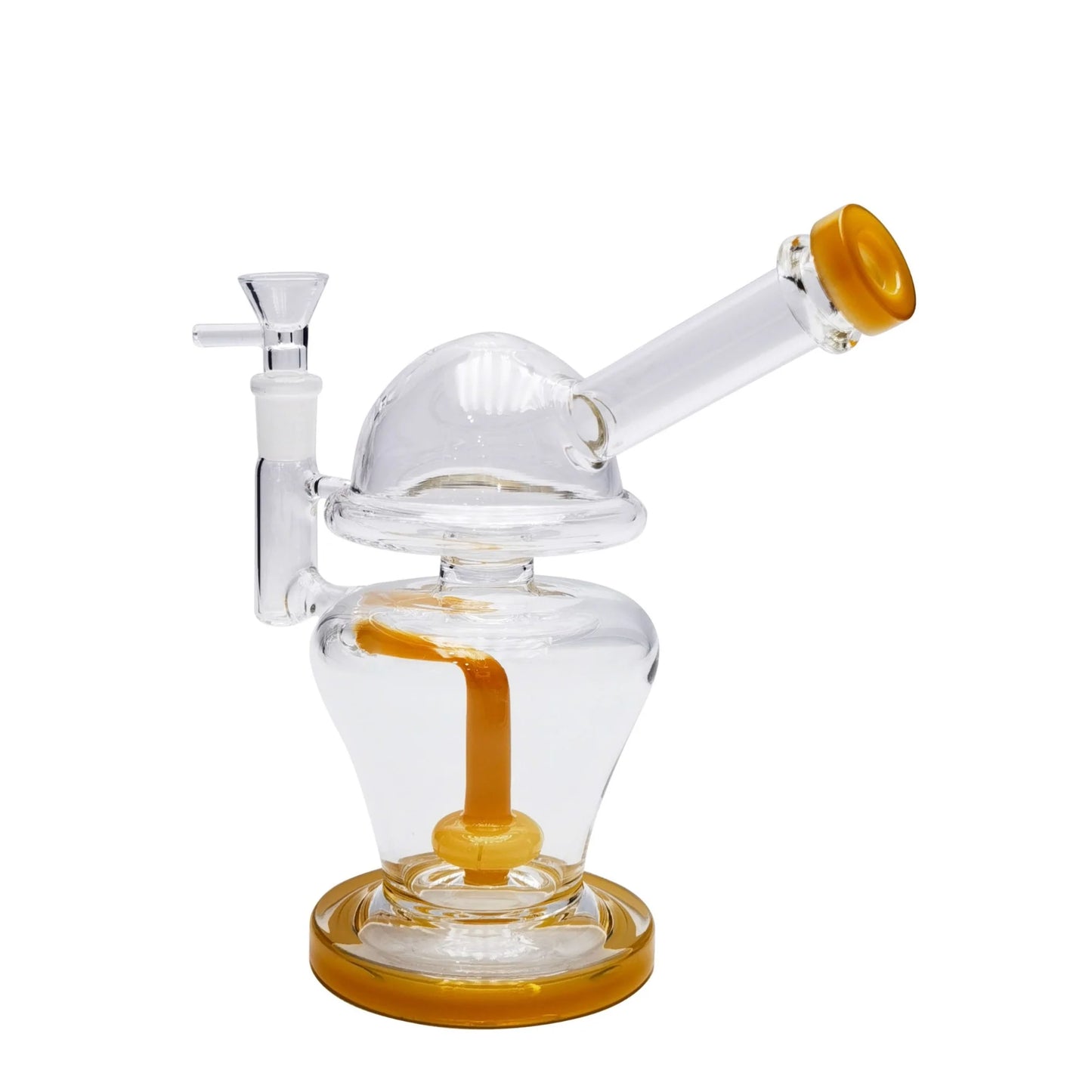 Domed Matrix Tank Bong - 8in Yellow