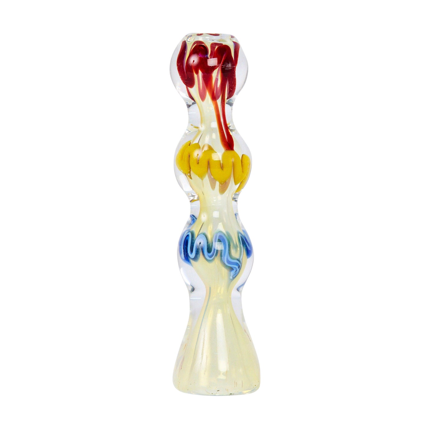 3-inch compact multicolored glass oney smoking device glass chambered pipe with a florence flask look