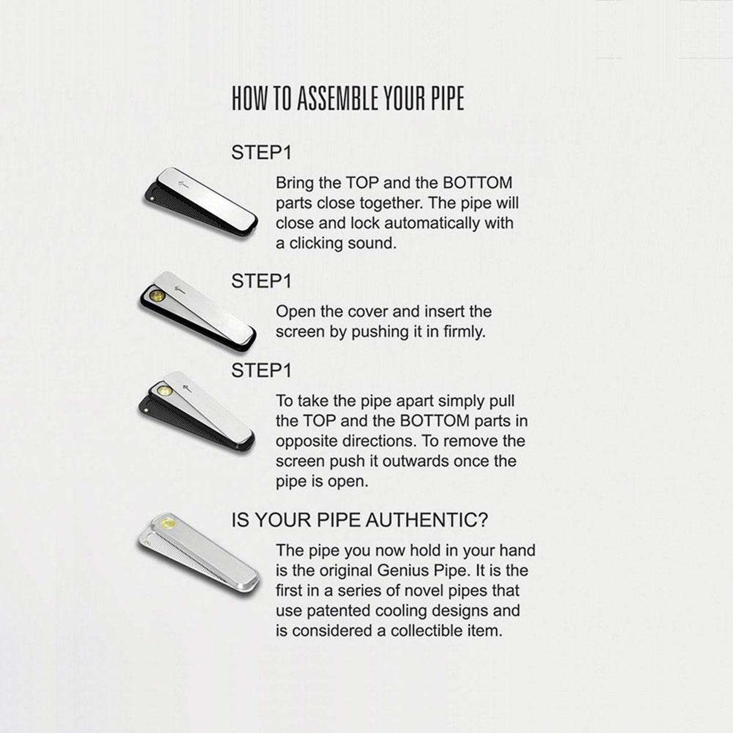 Genius Top Secret Pipe - 6in