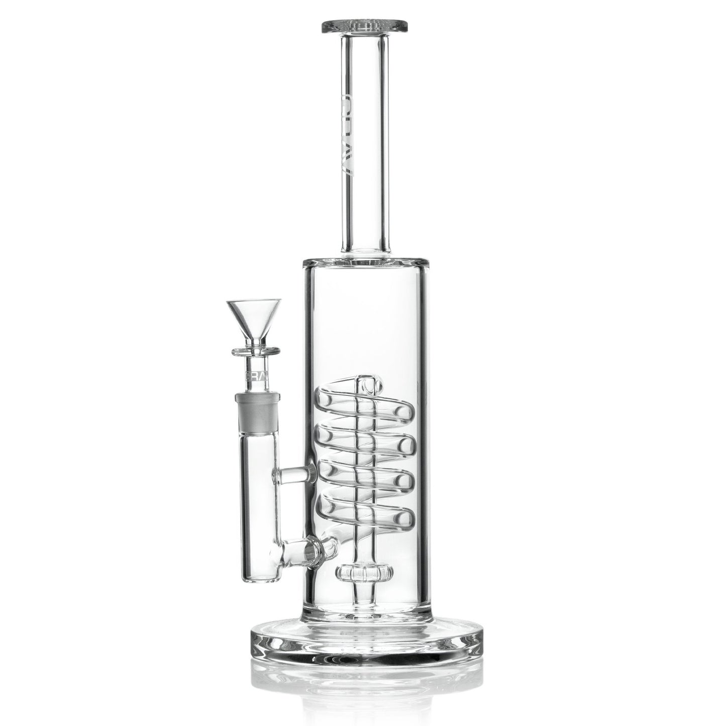 GRAV Coil Showerhead Water Pipe - 13in Clear