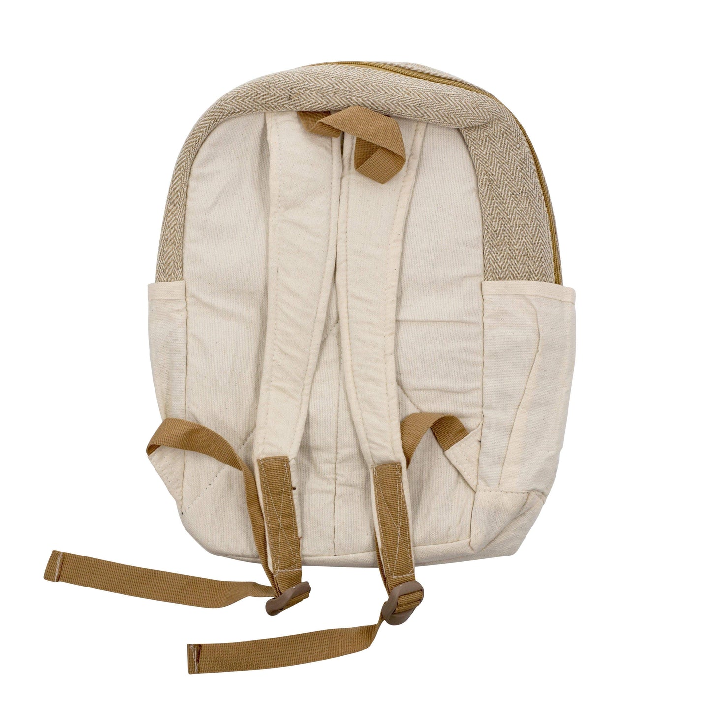 Functional hemp-inspired backpack fashion apparel spacious ethnic color and prins with weed leaf Hemp logo