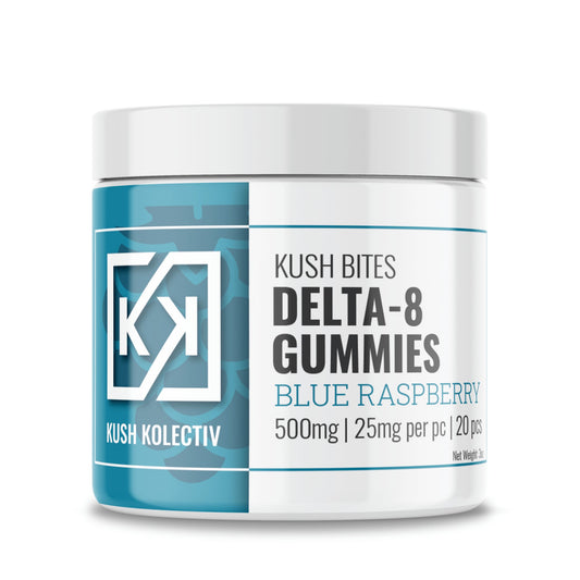 Kush Kolectiv Kush Bites Delta 8 Gummies - 500mg 500mg / Blue Raspberry / 20