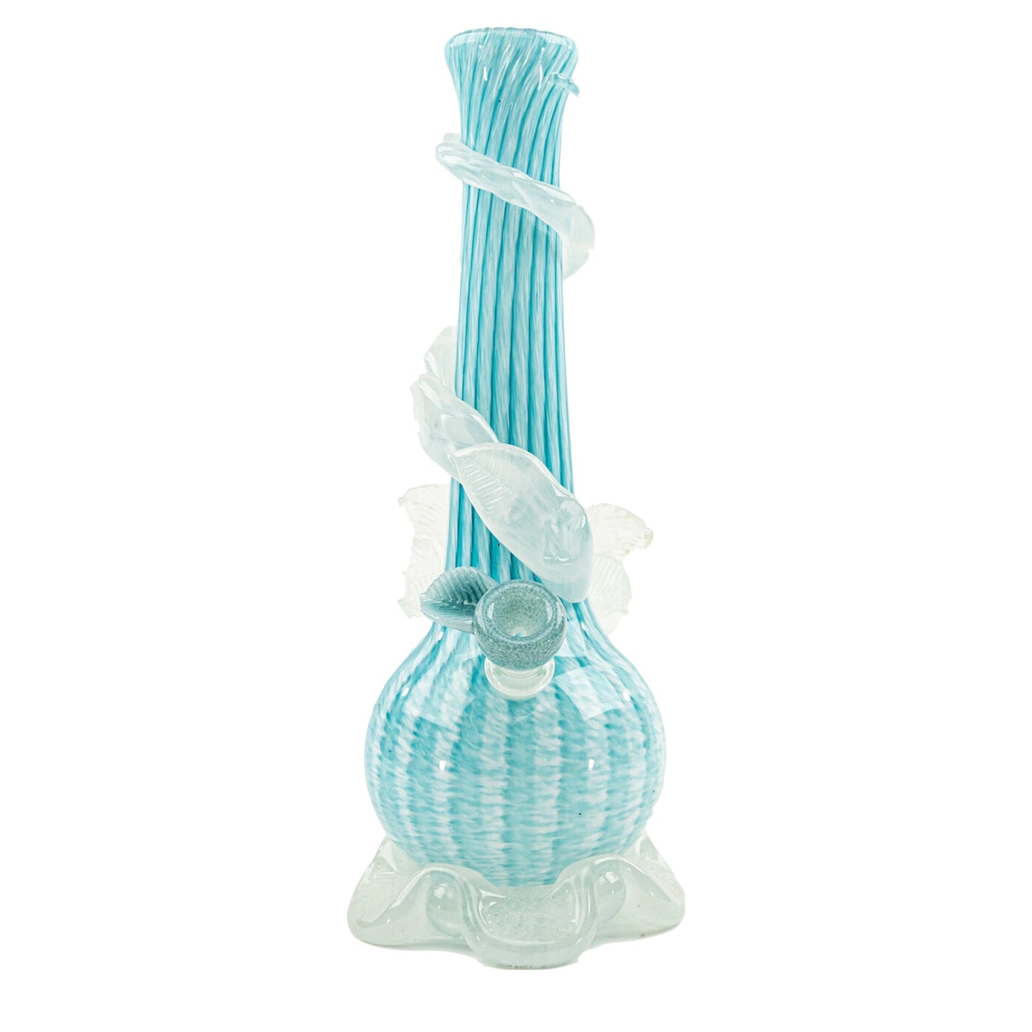 Noble Glass Glow in the Dark Flower Bong - 12in