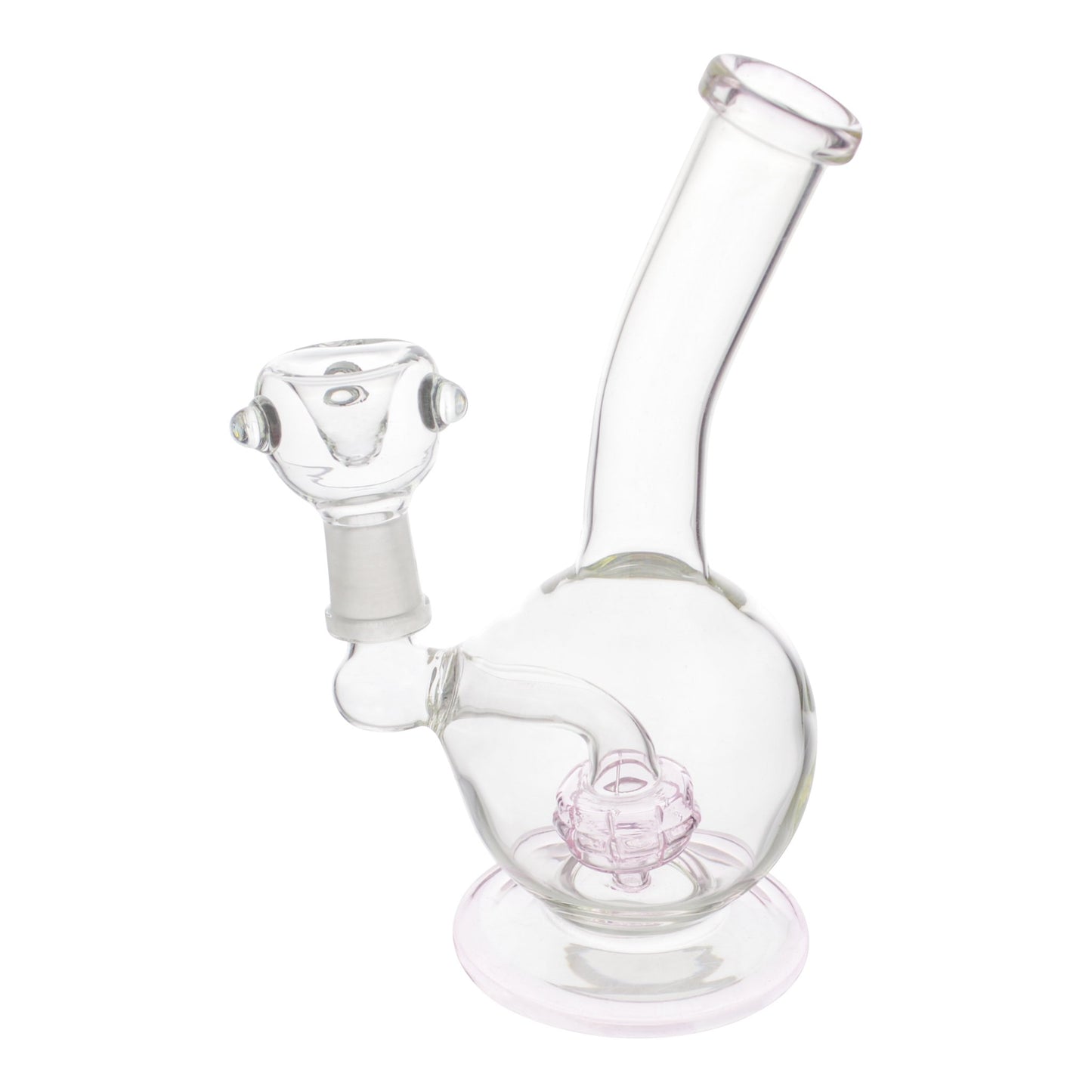 Pink Colored Matrix Bubble Bong - 6.5in