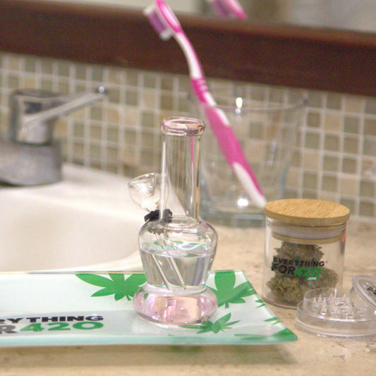 Pink Portable Two Tone Carb Bong - 5in