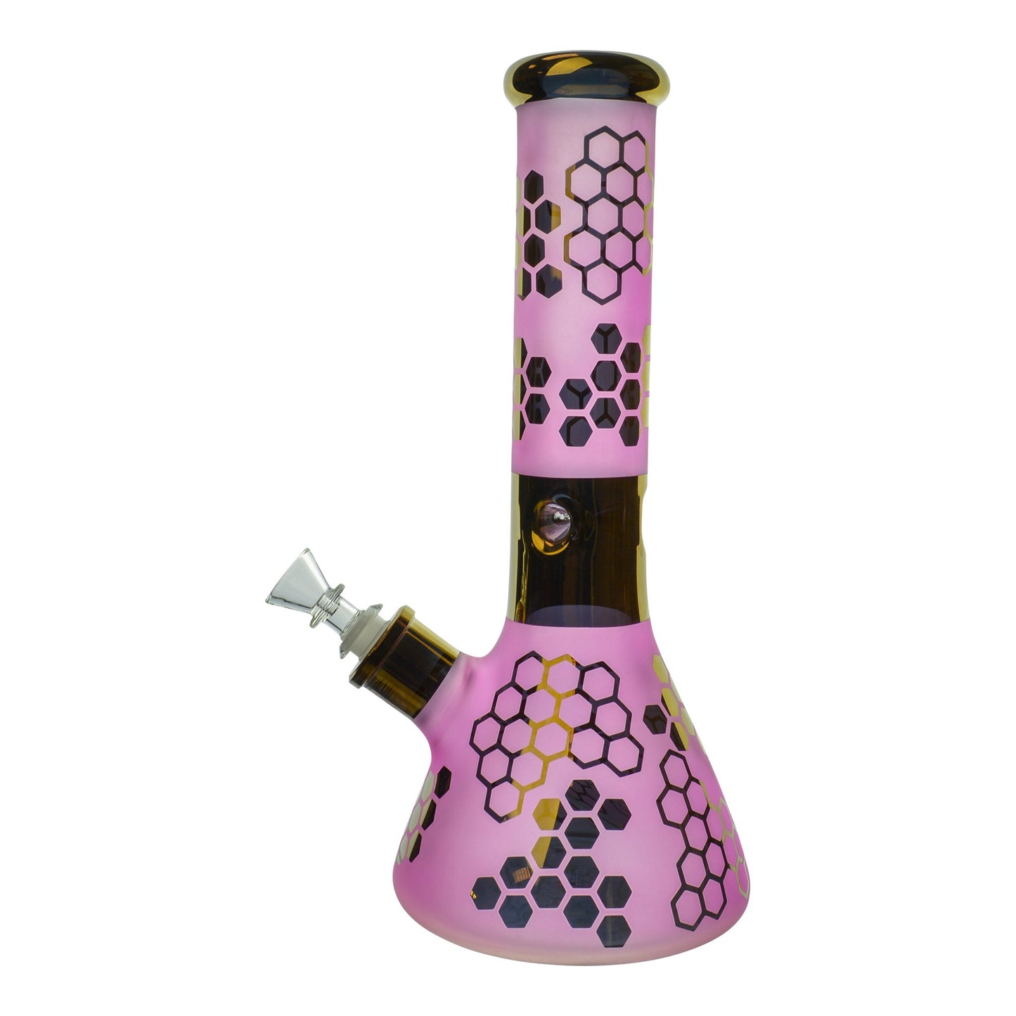 Pink Rainbow Sherbert Bong - 12in