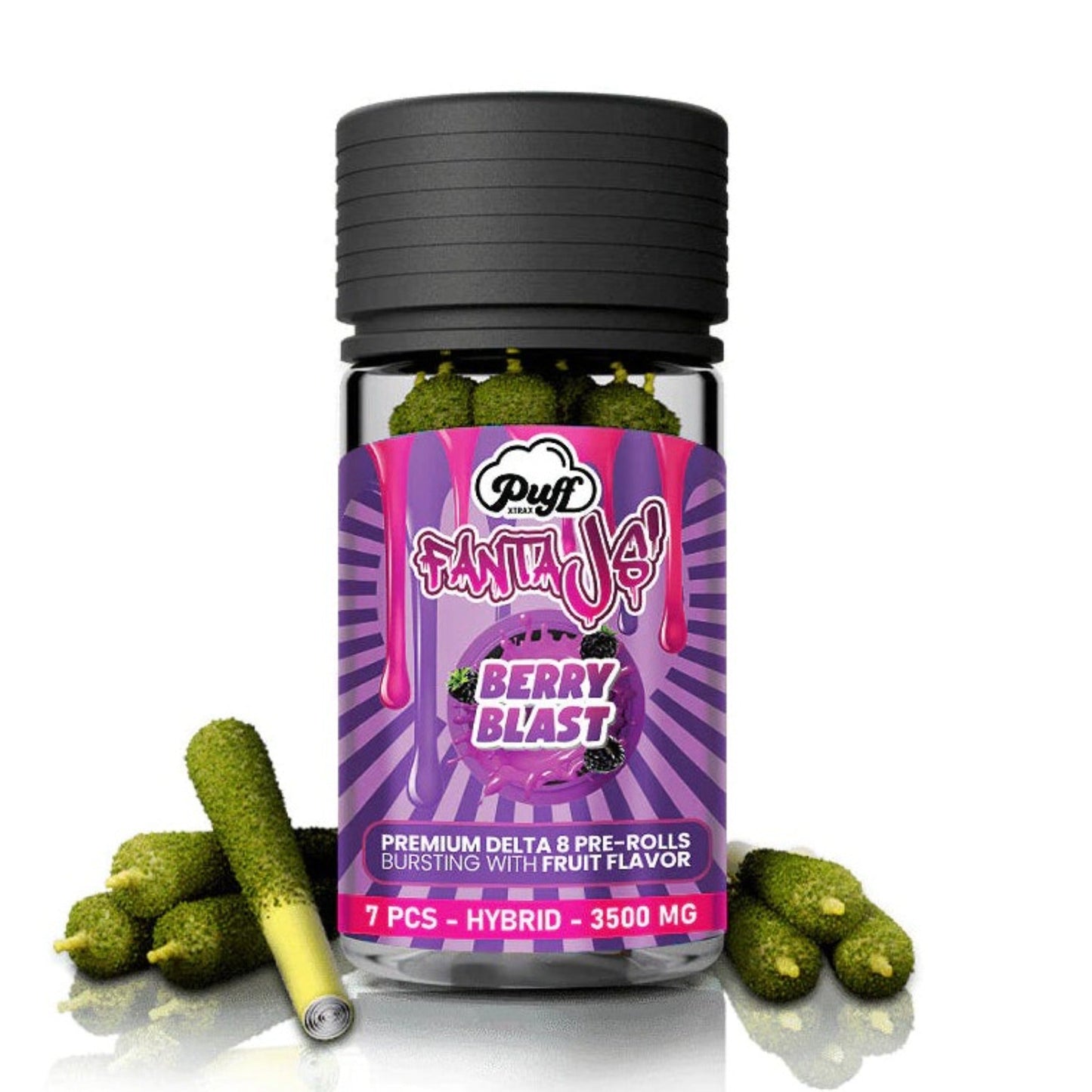 Puff Delta 8 Dank Doobie Pre-Rolls - 3500mg Berry Blast