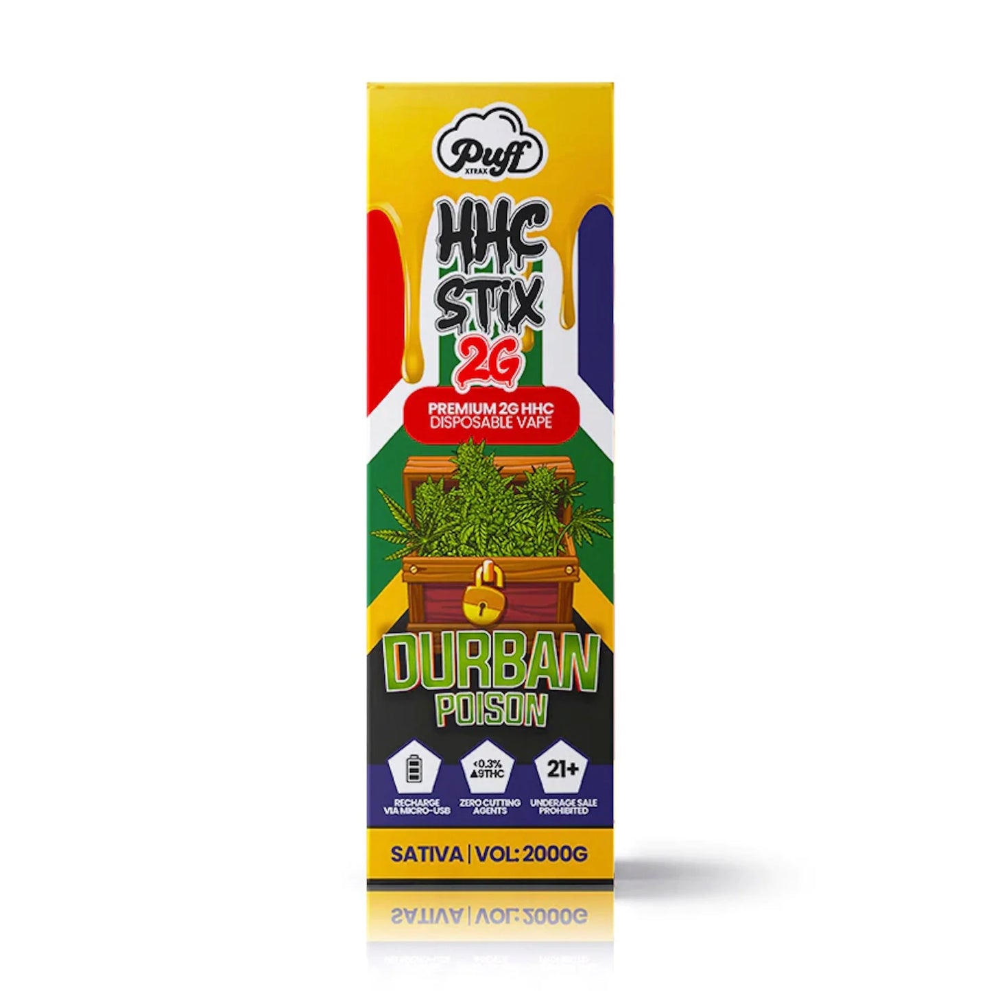 Puff HHC Stix Vape - 2000mg Durban Poison