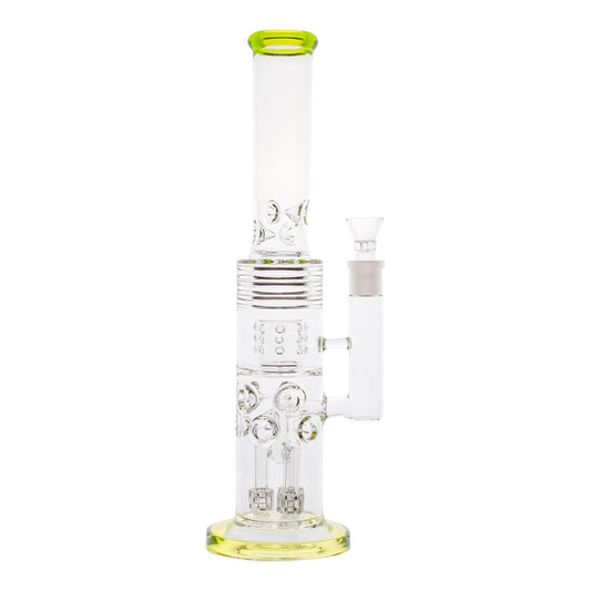 Smokestack Percolator Bong - 15in Green