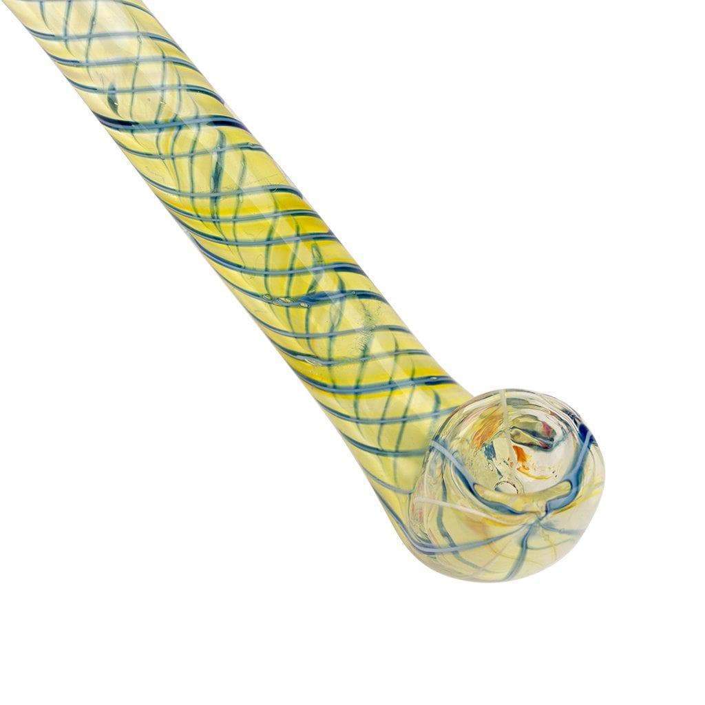 8.5-inch lightweight long-stemmed glass Sherlock-inspired hand pipe smoking device multicolored swirl S shape