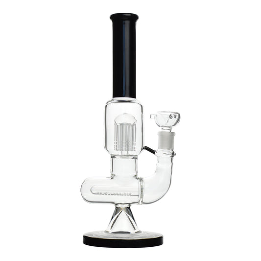 The Chariot 2 Tone Percolator Bong - 14in Black